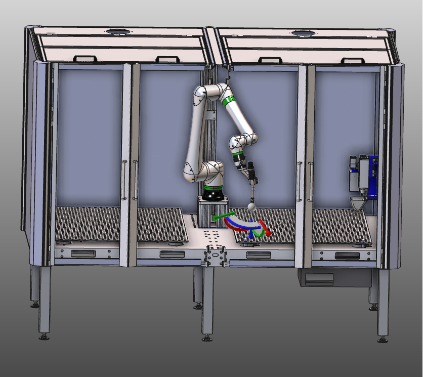 Kollisionsprüfung und Bahnvisualisierung in der 3D-Simulation